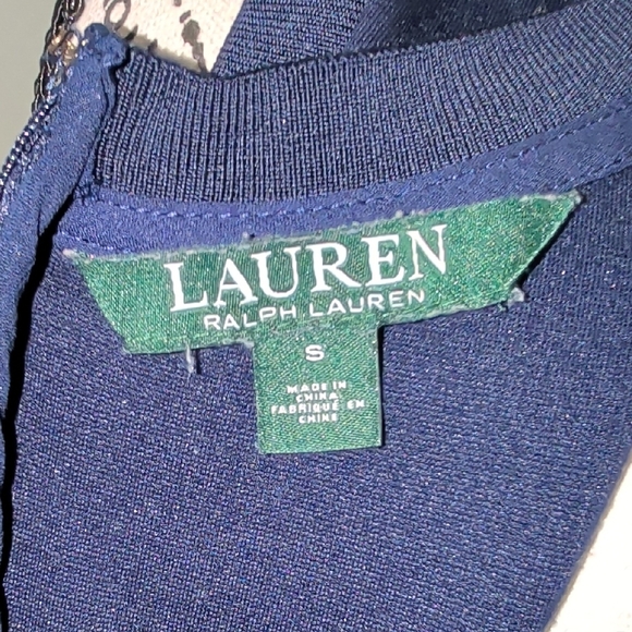 Lauren Ralph Lauren Navy Dress with Red Stripe - Picture 5 of 8